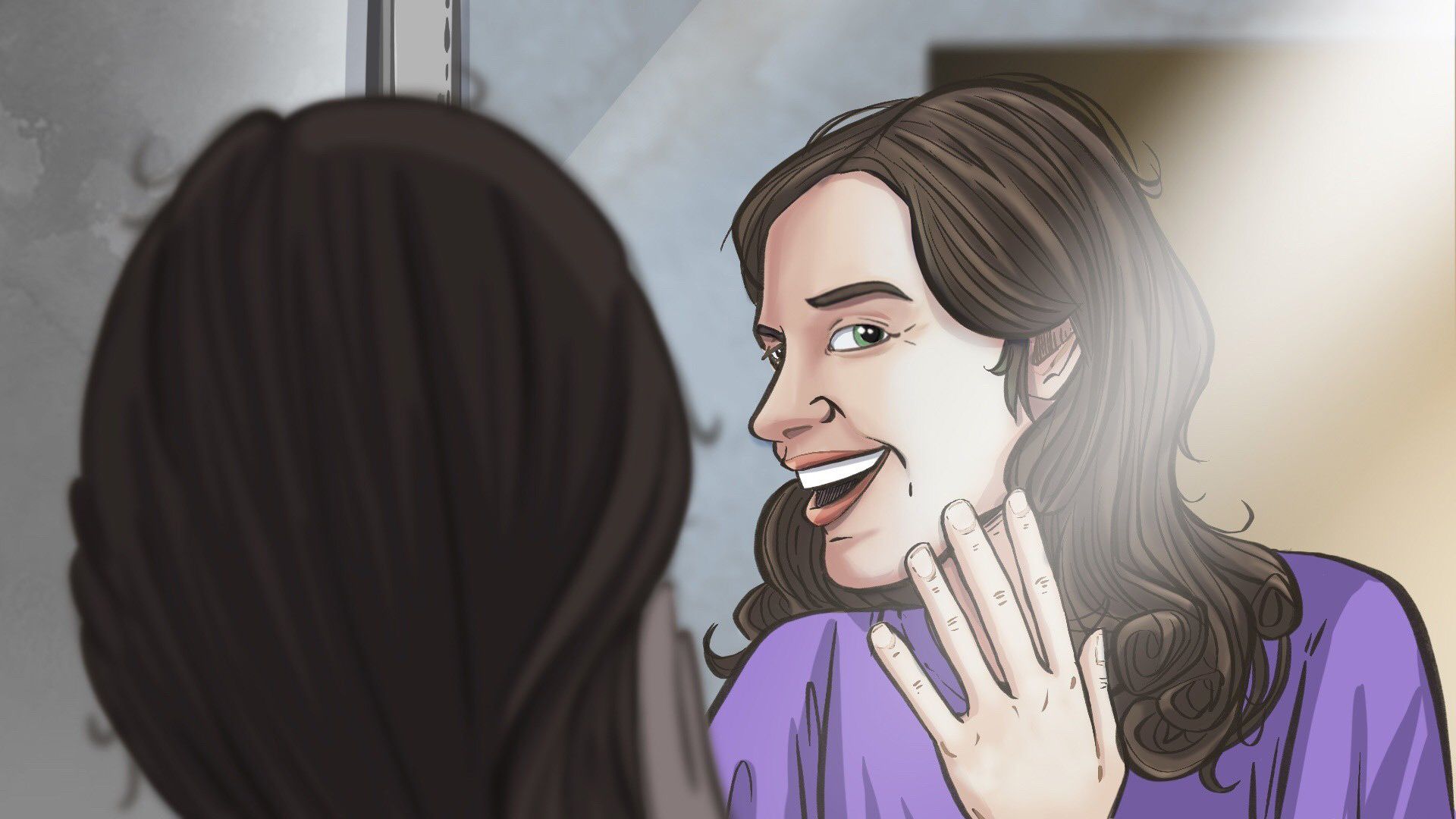 Facembrace woman illustration perfect face